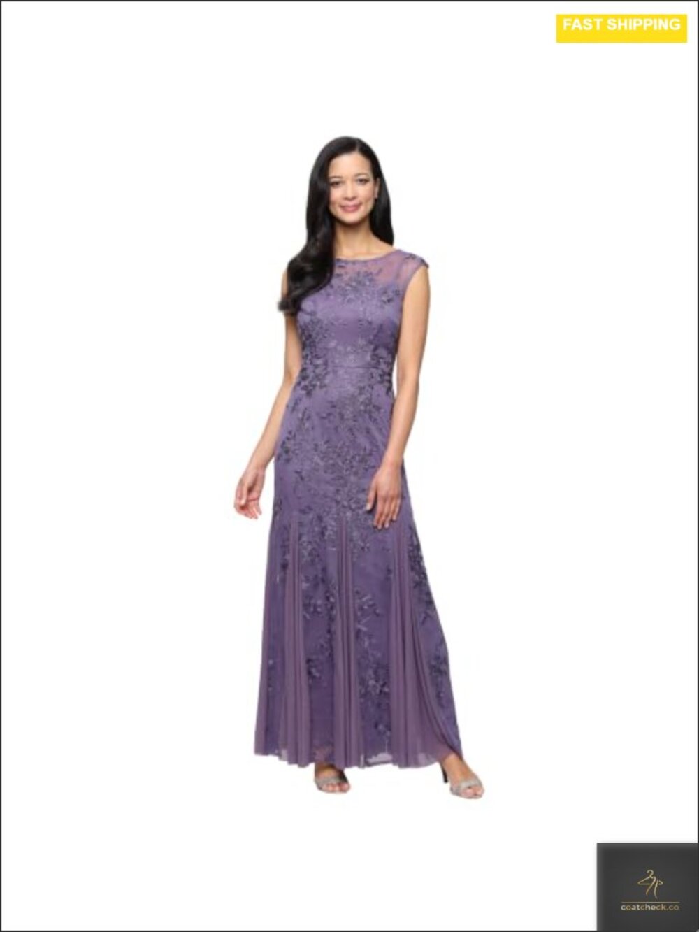 Long Fit & Flare Formal Dress w/ Godet Detail